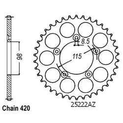 Couronne Ktm 60/65 Sx 98-02