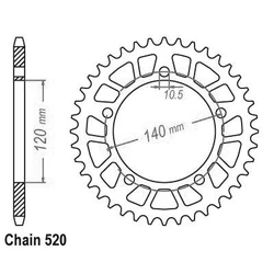 Couronne Racing Alu Gsx-R 600/750 01-04