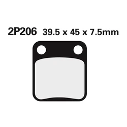 Plaquette de frein Nissin 2P206GS semi-metallique