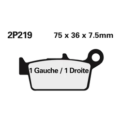 Plaquette de frein Nissin 2P219GS semi-metallique