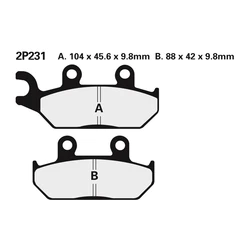 Plaquette de frein Nissin 2P231GS semi-metallique