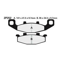 Plaquette de frein Nissin 2P252NS semi-metallique