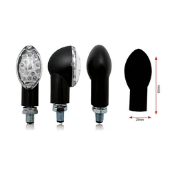 Clignotants Bihr Oval led noir universel