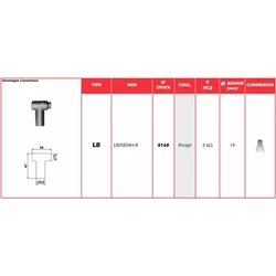 Anti-parasite NGK LB05EMH-R avec olive rouge