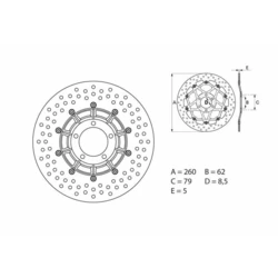 Disque de frein avant Brembo Serie ORO rond fixe BMW R100