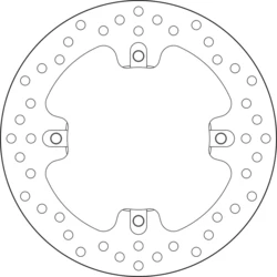 Disque de frein arrière Brembo Série ORO rond fixe MV Agusta F4R/Brutale 1078