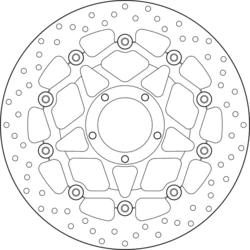 Disque de frein avant Brembo Serie Oro rond semi-flottant type 78B408A4