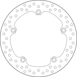 Disque de frein arrière Brembo Serie Oro rond fixe type 68B407N1