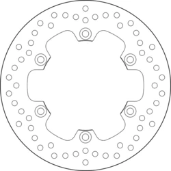 Disque de frein arrière Brembo Serie Oro rond fixe type 68B407M5