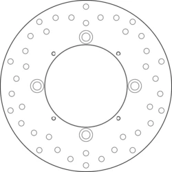 Disque de frein arrière Brembo Serie Oro rond fixe type 68B407M0