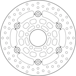 Disque avant BREMBO 78B40819 125 SUPERDINK 09-13 semi FLOTTANT