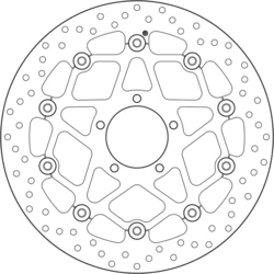 Disque avant BREMBO 78B408B3 Ducati SCRAMBLER 62 semi FLOTTANT