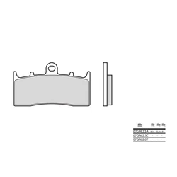 Plaquette de frein BREMBO type 07GR62LA métal fritté route