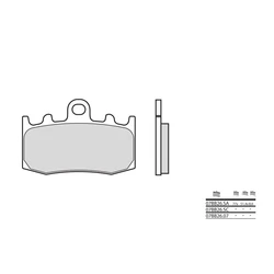 Plaquette de frein BREMBO type 07BB26LA métal fritté route