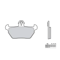 Plaquette de frein BREMBO type 07BB22LA métal fritté route