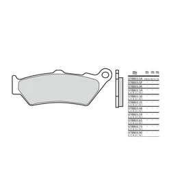 Plaquette de frein BREMBO type 07BB03LA métal fritté route