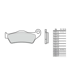 Plaquette de frein BREMBO type 07BB04LA métal fritté route