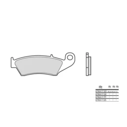 Plaquette de frein BREMBO type 07KA17LA métal fritté route