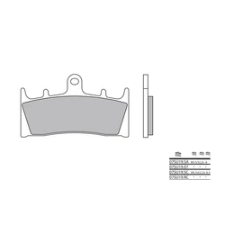 Plaquette de frein BREMBO type 07SU19LA métal fritté route