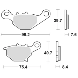 PLAQUETTES de FREIN BRAKING 905CM44