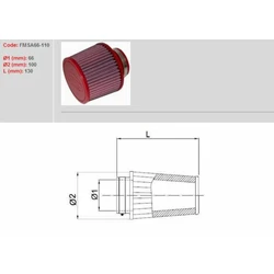 Filtre à air BMC Conique machon Ø110mm