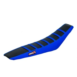 Housse de selle TM MX EN 125 250 300 99-02 2STROKE TOP BLACK- SIDE BLUE-STRIPES BLUE (M1009-3BBLBL)