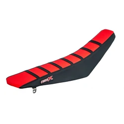 Housse de selle HONDA CRF 250 04-09 CRFX 250 04-16 CRF 450 05-08 CRFX 450 05-16 TOP RED- SIDE BLACK-STRIPES BLACK (M110-3RBB)