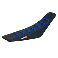 Housse de selle SHERCO SE-R SEF-R 2012 - 2016 TOP BLACK- SIDE BLACK-STRIPES BLUE (M1100-3BBBL)