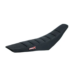 Housse de selle KAWASAKI KLX 450R 2007-2020 TOP BLACK- SIDE BLACK-STRIPES BLACK (M215-3BBB)