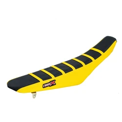 Housse de selle SUZUKI RM 125 96-00 RM 125 96-00 TOP BLACK- SIDE YELLOW-STRIPES YELLOW (M309-3BYY)