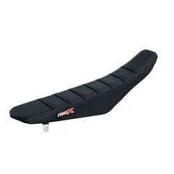 Housse de selle SUZUKI RM 125 01-07 RM 250 01-09 TOP BLACK- SIDE BLACK-STRIPES BLACK (M315-3BBB)