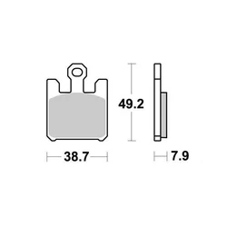 Plaquette de frein Sifam Métal Fritté haute performance norme KBA/ABE - POUR 1 ETRIER PRENDRE 1 BOITE