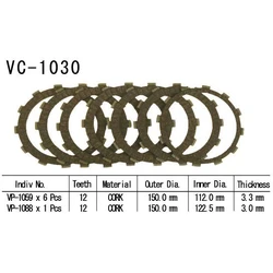 Kit Disques d'Embrayage Garnis Xr650 R 2000/2005